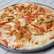 Chicken tikka white sauce cheese pizza