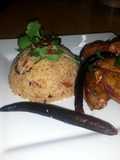 spicy tomato rice & crispy chicken wings