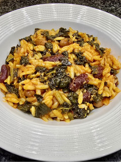 Foto di Pasta cremosa al cavolo nero e fagioli