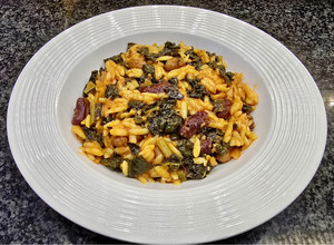Foto di Pasta cremosa al cavolo nero e fagioli