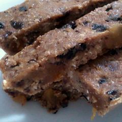 A picture of sticky fruit bar (no bake).