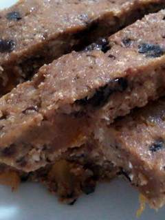 A picture of sticky fruit bar (no bake).