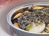 Mejillones de lata al pesto