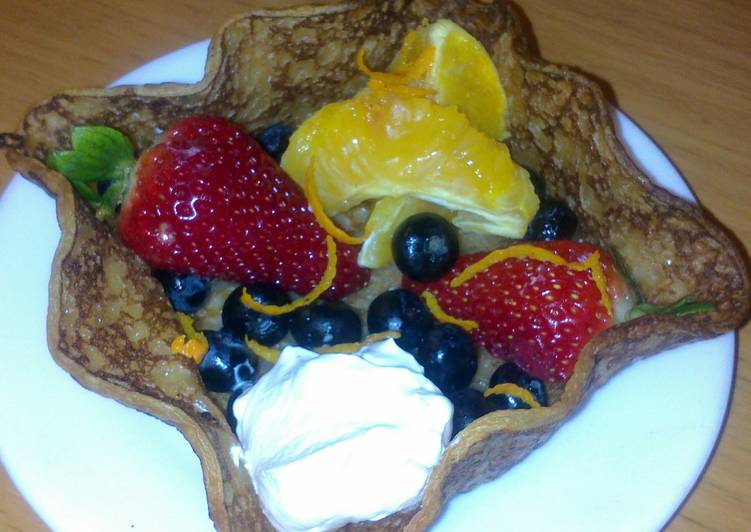 Easiest Way to Prepare Award-winning Sig’s Pancake basket with fruit