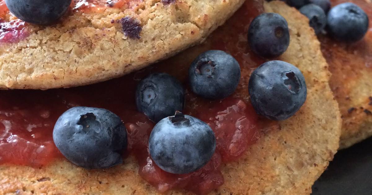 Organic, Flour less, Healthy, Blueberry & Oatmeal Pancakes