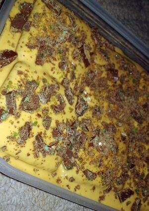 A picture of Peppermint caramel pudding.