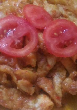 Foto resep Telur Dadar Asam pedas