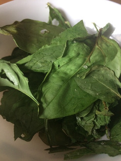 A picture of Heathy spinach crisps.