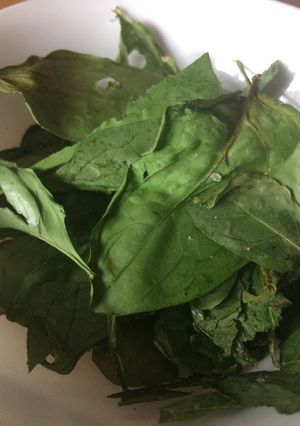 A picture of Heathy spinach crisps.