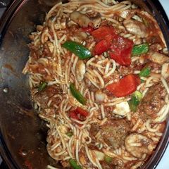 A picture of All time spaghetti and meat balls..