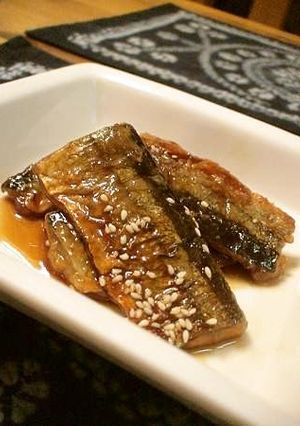 A picture of Delicious Sweet-Spicy Sauce Teriyaki Sanma (Pacific Saury).