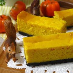 A picture of Great for Halloween! Kabocha Squash Cheesecake.