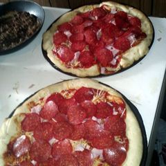 A picture of Homemade Meat Pizza.