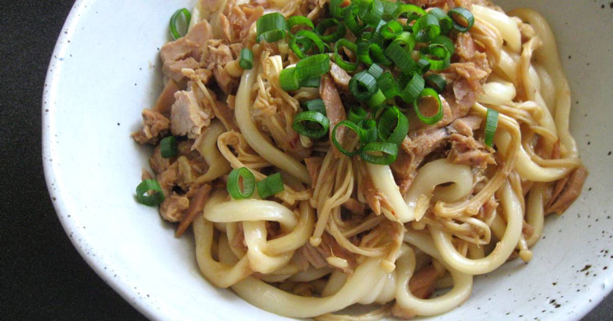 Tuna & Enoki Udon Recipe by Hiroko Liston Cookpad