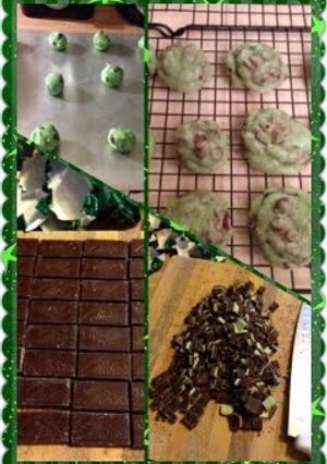 A picture of Mint Chocolate Chip Cookies.