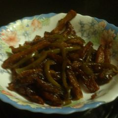 A picture of Chilli honey potatoes.