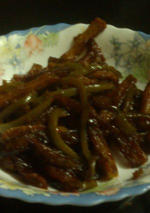 A picture of Chilli honey potatoes.