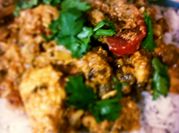 A picture of chicken milk korma