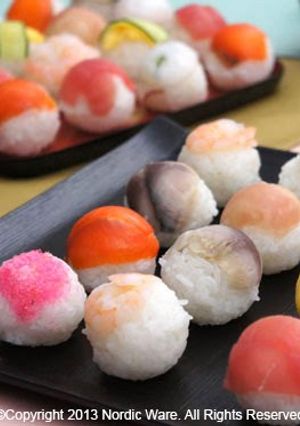 A picture of Perfectly Round Temari Sushi.
