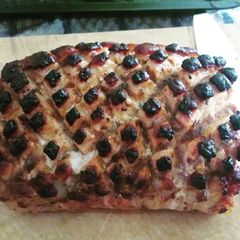 A picture of Pork shoulder pear cider.