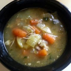 A picture of Make me feel better Chicken Soup.