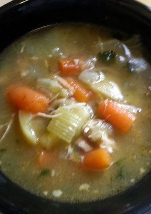 A picture of Make me feel better Chicken Soup.