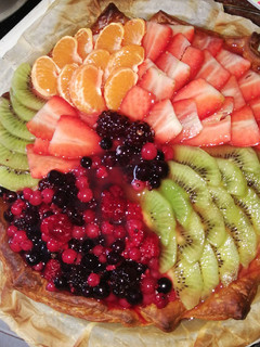 Una foto de Tarta de fruta con doble base