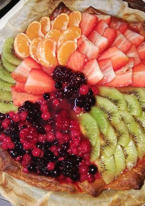 Una foto de Tarta de fruta con doble base