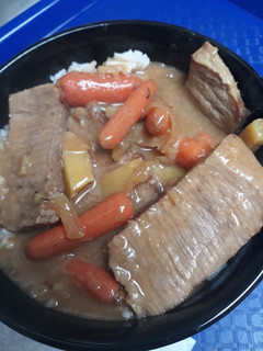 A picture of Stew Beef and Rice Bowl.