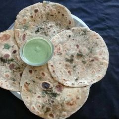 A picture of Pudina Paratha / Mint Parata.