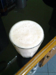A picture of Ice Cream Banana Strawberry Smoothies.