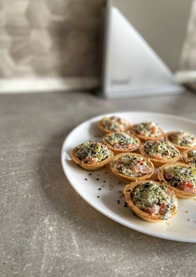 Тарталетки з червоною рибою 🍽