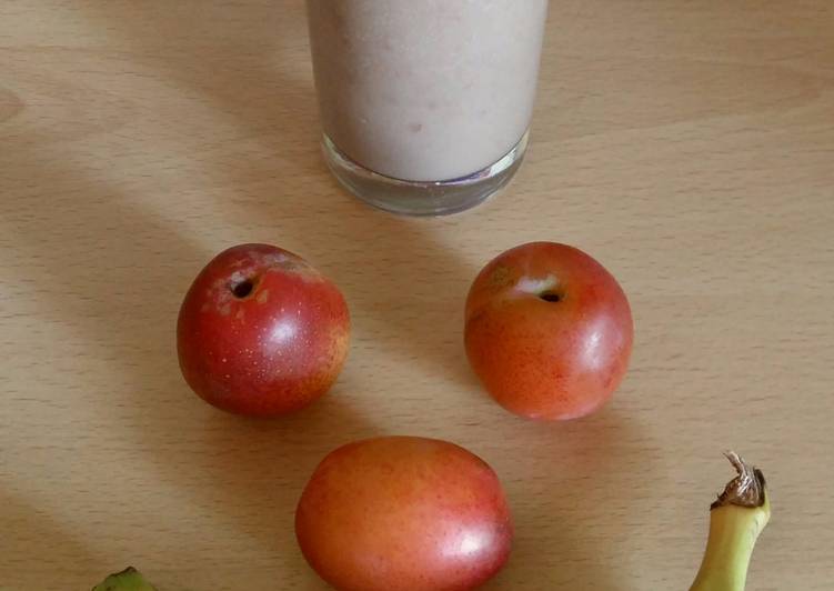 Easiest Way to Prepare Perfect Vickys Banana Plum Smoothie