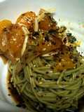 Chilled, Green Tea, Soba Noodles with Mandarin Orange