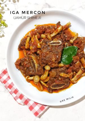 Foto resep 645. Iga Mercon Jamur Shimeji