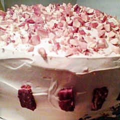 A picture of Watchamacallit Peanut Butter Almond Cake.