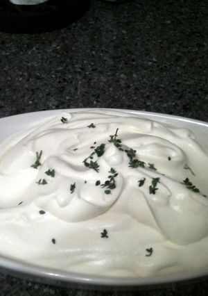 A picture of Ice Wine Whipped Cream.
