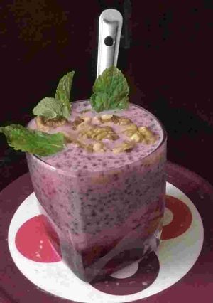 A picture of Immunity Booster Drink: 'Gond Katira & Sabza' Breakfast: (Vegan).