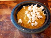A picture of red lentil dahl