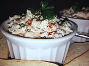 A picture of garlic cheese spread