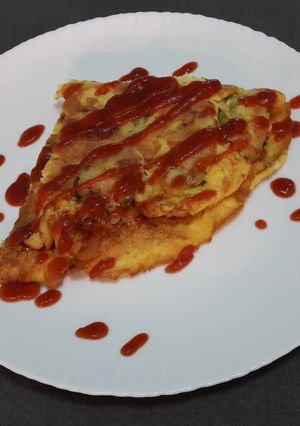 O poză a rețetei Omletă cu bostănei.