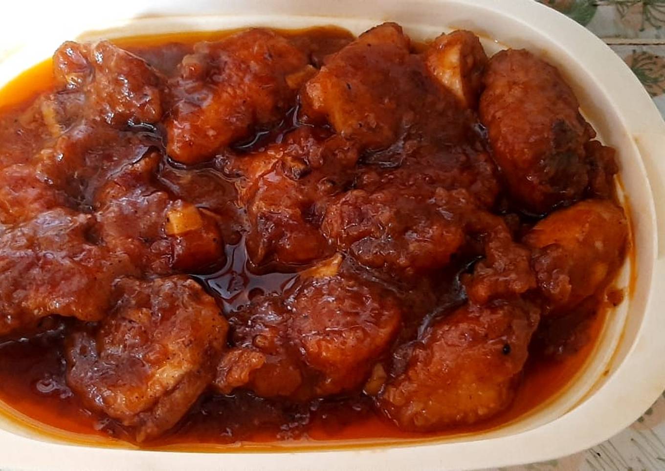 Ayam goreng saus asam manis