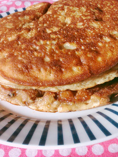 A picture of Fluffy Bananut Pancakes.
