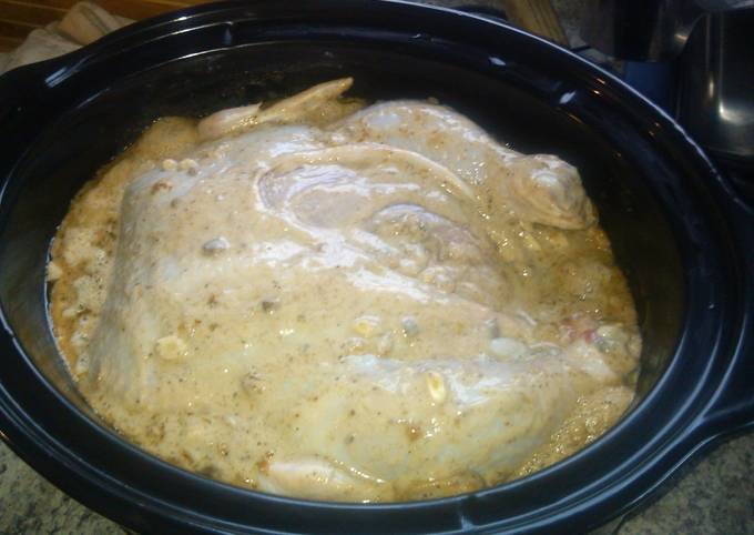 Step-by-Step Guide to Prepare Speedy Easy Garlic &amp; Mushroom Crockpot Chicken