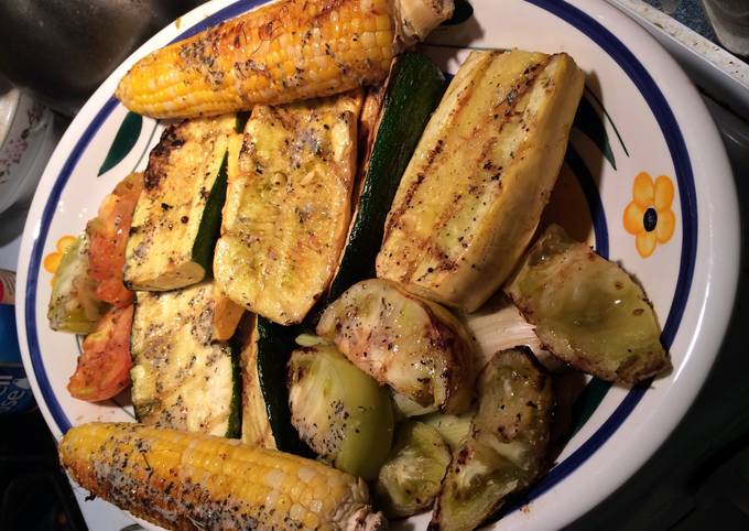 Grilled Summer Vegetables With Herb Garlic Butter