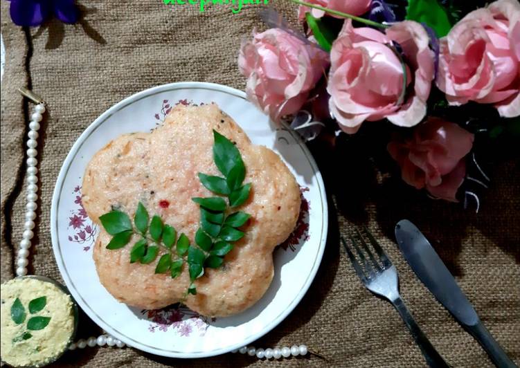 Recipe of Homemade #Instant Vermicelli Rava Beetroot Dhokla