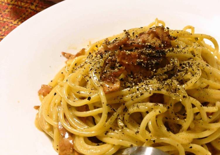 Recipe of Quick Pasta for Lunch! My Family&#39;s Favorite Pasta Carbonara
