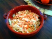 A picture of mayonnaise coleslaw