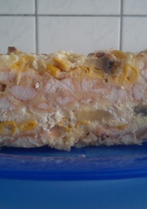 Gombás, kukoricás, sajtos csirkemell recept fotója