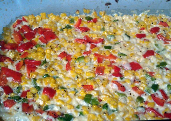 Simple Way to Prepare Any-night-of-the-week Pioneer Woman&#39;s Fresh Corn Casserole with Red Peppers and Jalape